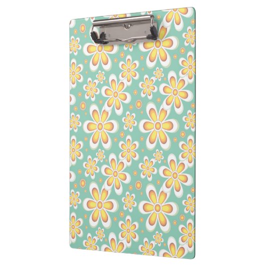 Geel Floral Pattern Klembord (Links)