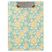 Geel Floral Pattern Klembord (Voorkant)