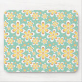 Geel Floral Pattern Muismat (Voorkant)