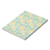 Geel Floral Pattern Notitieblok (Gedraaid)