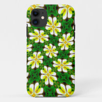 geel Frangipani-patroon