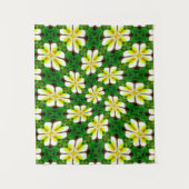 geel Frangipani-patroon Wandkleed (Voorkant)