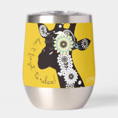 Geel Funky Grappige Giraffe Ontspan Gepersonalisee (Voorkant)