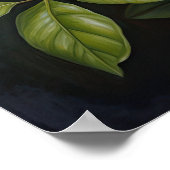 Geel Gardenias Bloemenkunst Print Poster (Hoek)