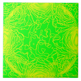 Geel Garen Keramische Tegel Tegeltje