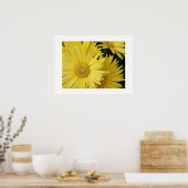 Geel Gebera Daisies Poster (Keuken)
