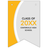 Geel gebogen Lijst Foto Afstuderen Vlaggetjes (Eerste vlag)