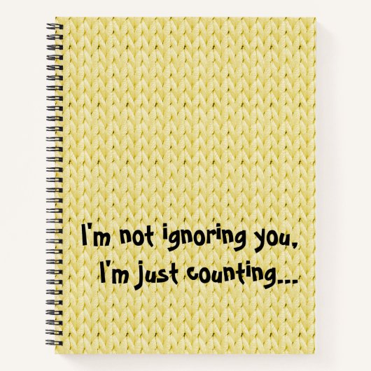 Geel gebreide textuur Spiral notebook Notitieboek (Voorkant)