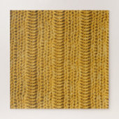 Geel gebreide trendy achtergrond legpuzzel (Horizontaal)