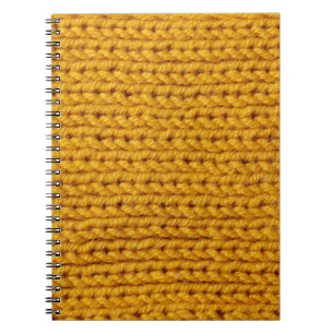 Geel gebreide wol, hoge resolutie textuur. notitieboek