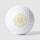 Geel gecontroleerd patroon golfballen (Voorkant)