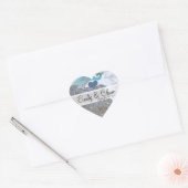 Geel Geel Aqua Peacock Feathers Wedding Sticker (Envelop)