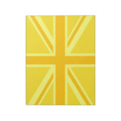 Geel Geel Union Jack Britse Vlag Achtergrond Notitieblok (Gedraaid)