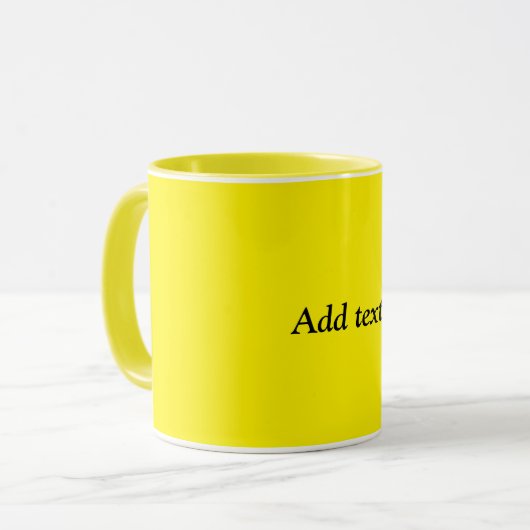 Geel-geel, zonneschijn sjabloon mok (Voorkant links)