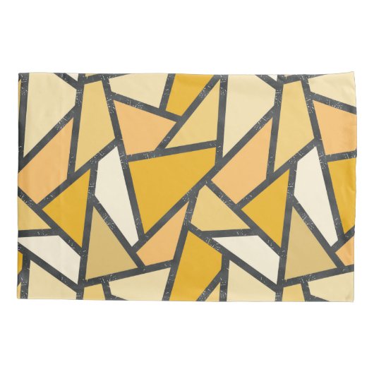 Geel gekleurd glazen patroon kussensloop (Achterkant)