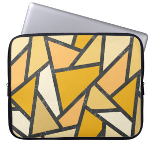 Geel gekleurd glazen patroon laptop sleeve