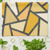 Geel gekleurd glazen patroon theedoek (Gevouwen)