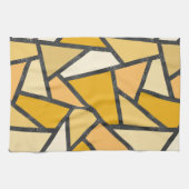 Geel gekleurd glazen patroon theedoek (Horizontaal)