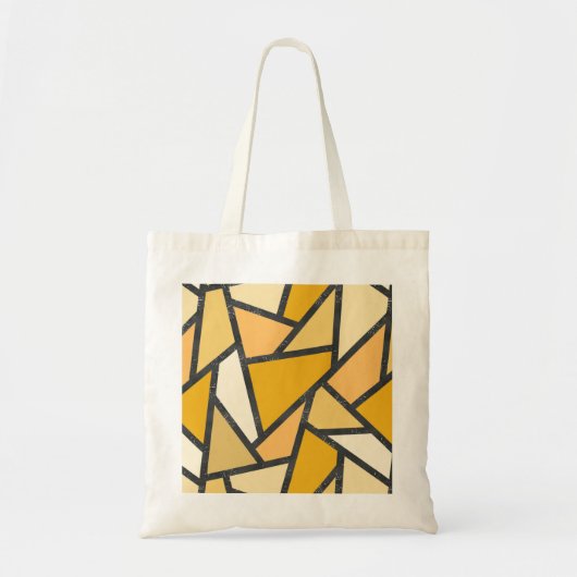 Geel gekleurd glazen patroon tote bag (Voorkant)