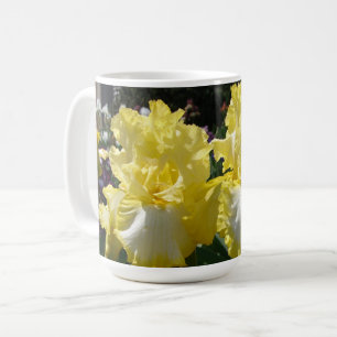 Geel gekruid Iris Irises Flowers floral Koffiemok