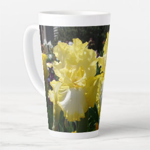 Geel gekruid Iris Irises Flowers floral Latte Mok