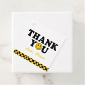 Geel Gelukkige Glimlach Jongen 1e Verjaardag Dank Bedankjes Labels (In situ)