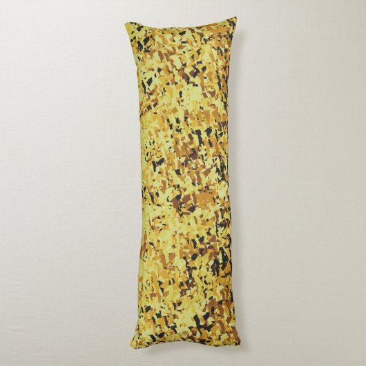Geel gemengd met zwart Abstract patroonontwerp Lichaamskussen (Achterkant (Verticaal))