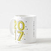 Geel Geometrisch Patroon Custom Class van 2017 Mok (Voorkant links)