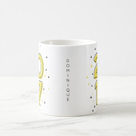 Geel Geometrisch Patroon Custom Class van 2017 Mok (Center)