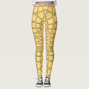 Geel geometrisch patroon "Ratti_Creative_Arts" Leggings