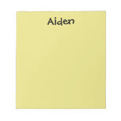 Geel, gepersonaliseerd Notitieblok (Voorkant)