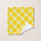 Geel geruit gingham patroon bad handdoek (Wasdoekje)