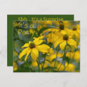 Geel gesneden blad Coneflower Verrassing Verjaarda Kaart (Voorkant / Achterkant)