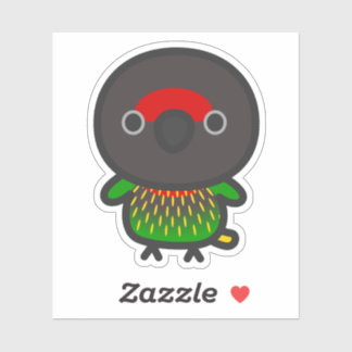 Geel gestreepte lory sticker