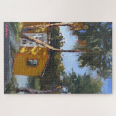 Geel Geviste Shack Impressionistic Uitdaging Legpuzzel (Horizontaal)
