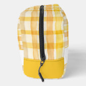 Geel Gingham Bruin Aardappel Custom Toilettasje (Rechts)