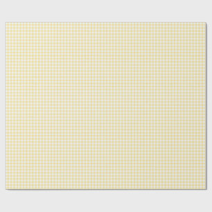 Geel Gingham Cadeaupapier