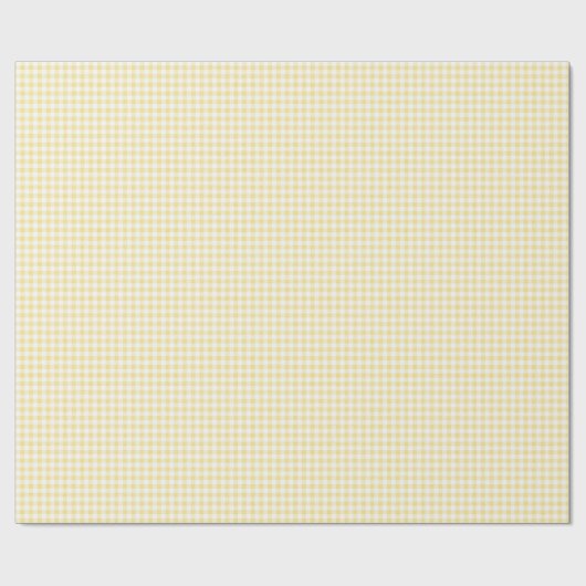 Geel Gingham Cadeaupapier (Vlak)