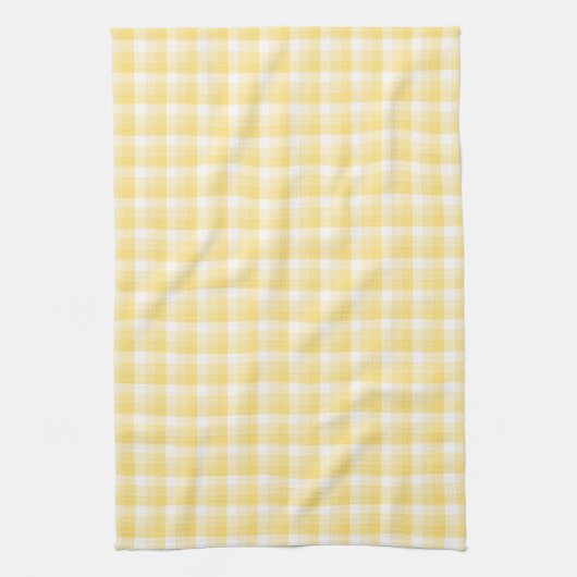 Geel Gingham Check Pattern. Theedoek (Verticaal)
