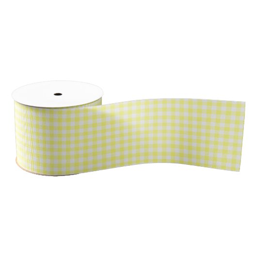 Geel Gingham Grosgrain Lint (Spoel)
