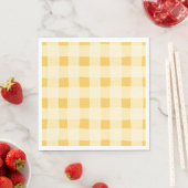 Geel Gingham Papier servetten (Insitu)
