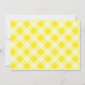 Geel Gingham Rubber Duckie Baby shower Kaart (Achterkant)