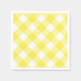 Geel Gingham Servetten