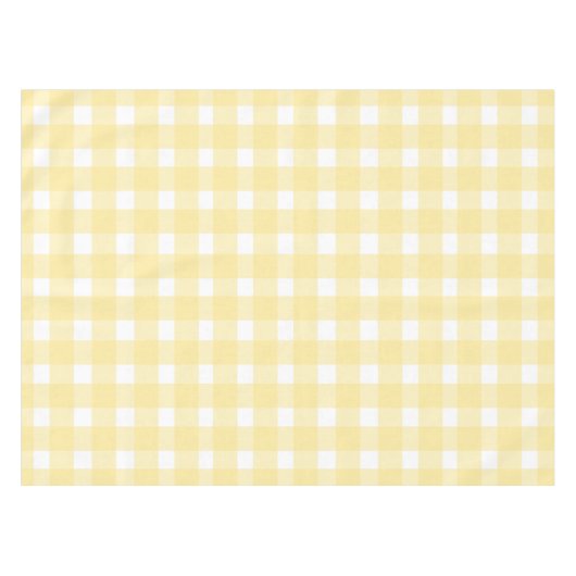 Geel Gingham Tafelkleed (Voorkant (Horizontaal))