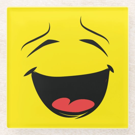 GEEL GLAZEN ONDERZETTER (Voorkant)