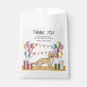 Geel Golden Retriever Pastel Verjaardag Dank u Bedankzakje (Voorkant)