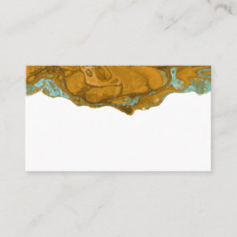 Geel goud & Aqua Minimalistisch FLAT-plaatje Visitekaartje