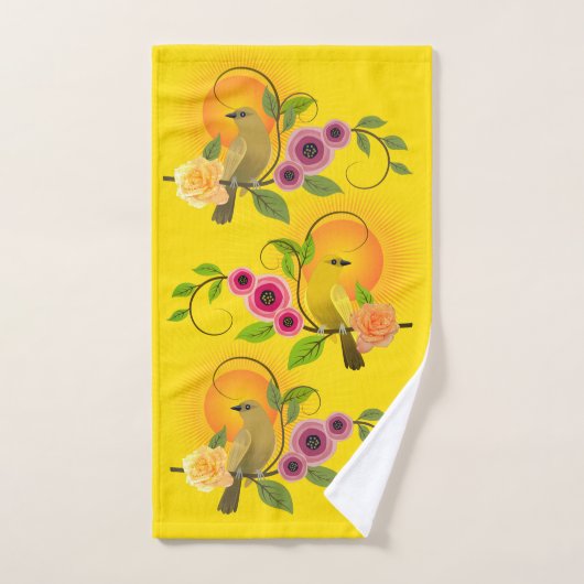 Geel goud - Duifdruppels & zonneschijn Bad Handdoek (Handdoek)