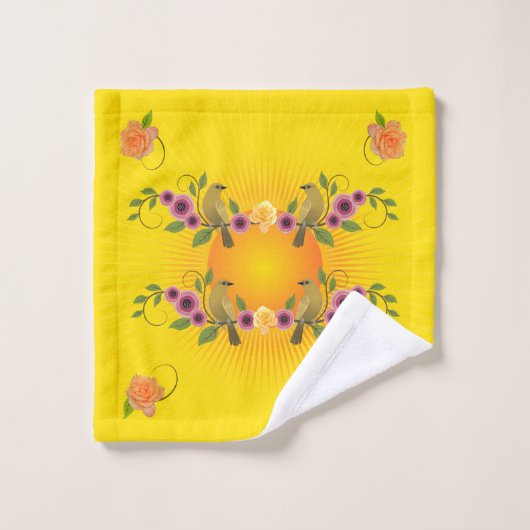 Geel goud - Duifdruppels & zonneschijn Bad Handdoek (Wasdoekje)