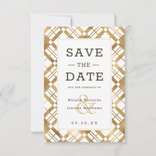 Geel goud en elke kleur Roestvrij randapparaat Save The Date